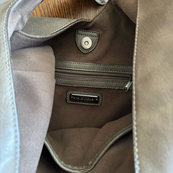 Gray Hobo Bag with Tassel Accent - Picture 8 of 9